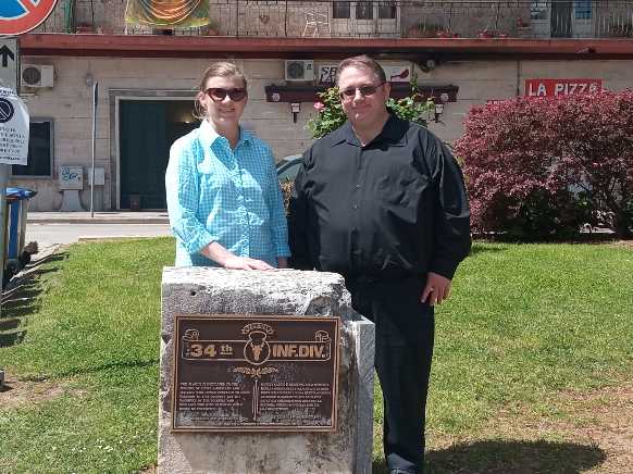 34th Division Battlefield Tour monument dedicated to the 34th