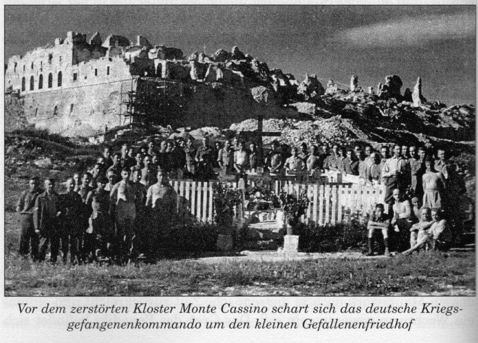 The Bombing of Monte Cassino Abbey and the German oeispnets helping to rebuild